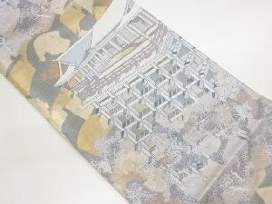 寺院模様織出し袋帯